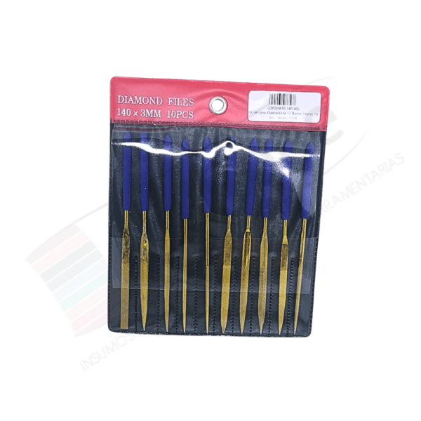 Kit de Lima Diamantada com Banho de Titânio 10 pçs