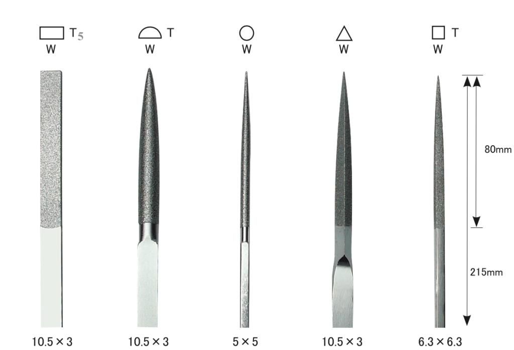 tabela Kit Limas Diamantadas Desbaste Pesado 215mm C/ 5 Peças - LDHD-215S