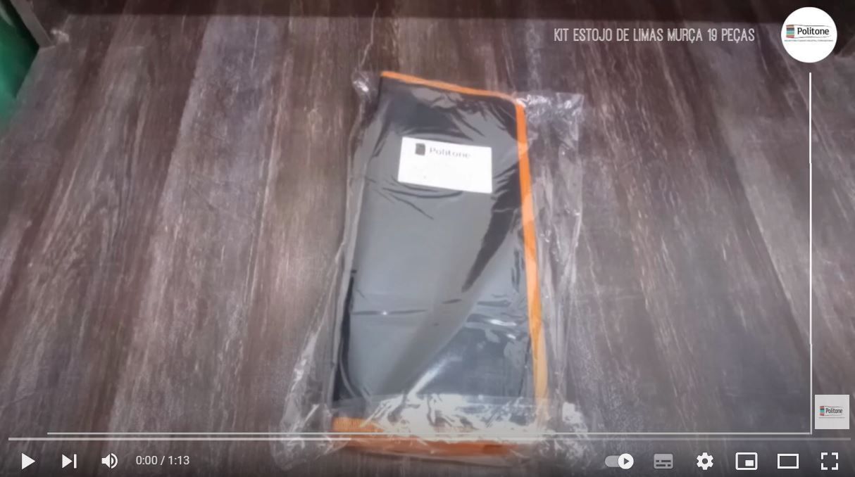 Kit Estojo de Limas Murça 19 peças