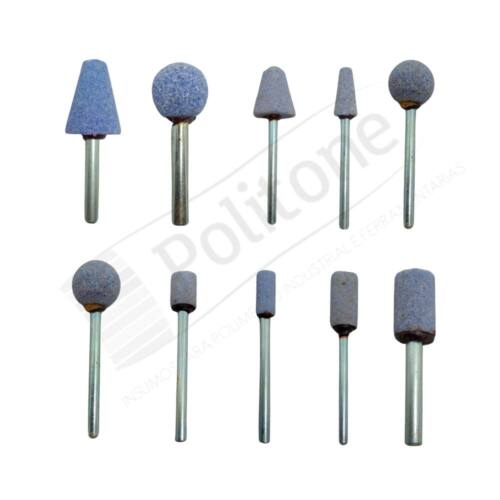 Ponta Montada Pedra Azul Aço Temperado