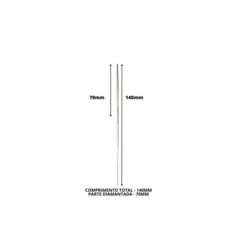 Lima Diamantada Individual Agulha 140mm