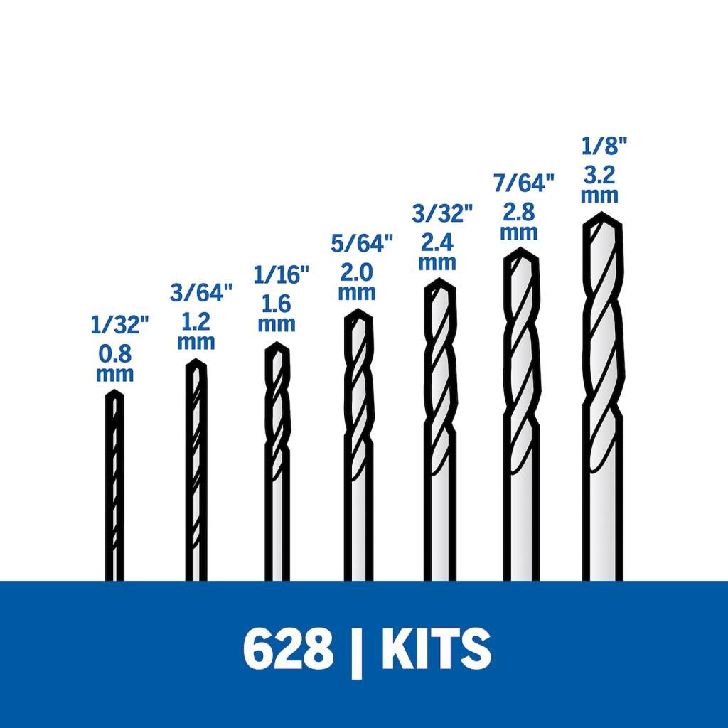 DREMEL JOGO BROCAS AÇO RÁPIDO 628 DREMEL JOGO BROCAS AÇO RÁPIDO 628