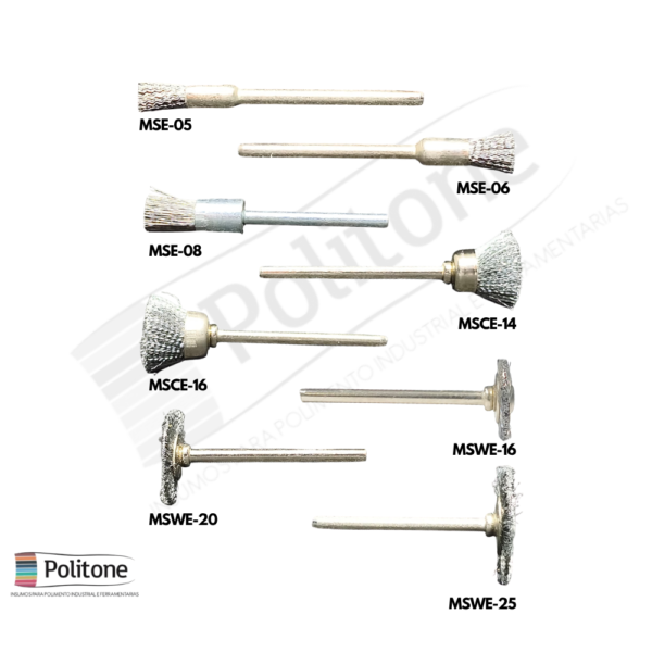 Mini escova rotativa aço carbono